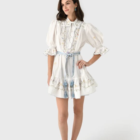 Alemais Giulia Embroidered Mini Dress - Picture 1 of 13